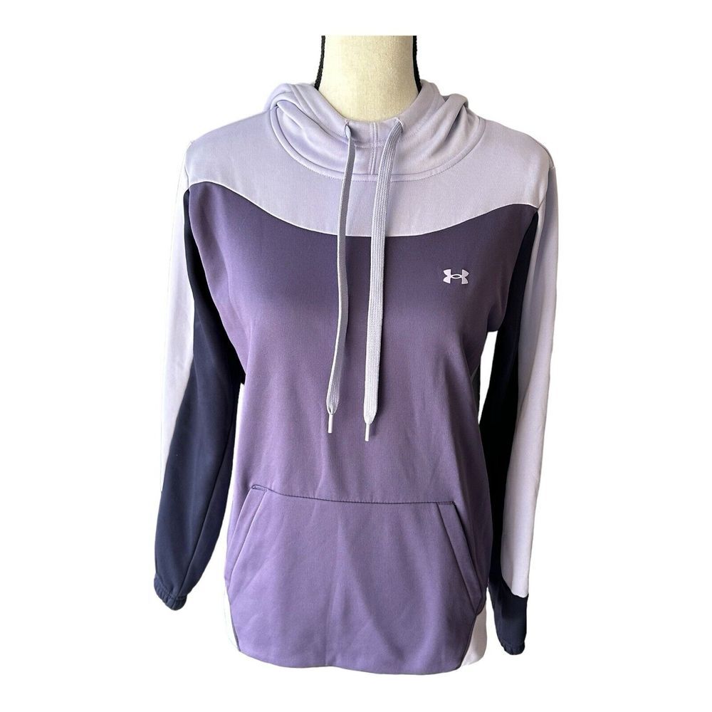 Women's Twilight Purple/Midnight Navy Armour Fleece Color Block Hoodie S…